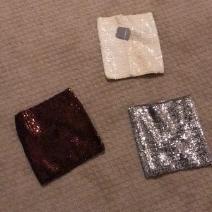 Tube top (silver, bronze, offwhite)